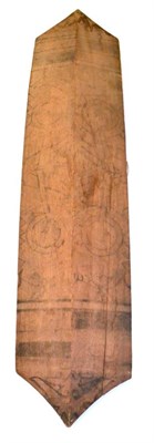 Lot 40 - A 19th Century Dyak Wood Shield, Borneo, of vertical chamfered rectangular form with apex...