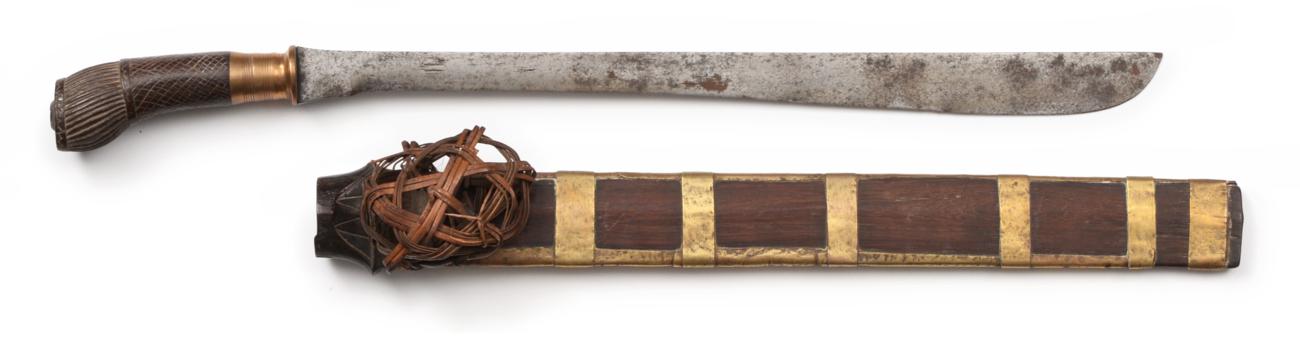 Lot 78 - A 19th Century Nias ";Balato"; (Sword), Sumatra, with 43cm single edge straight back steel...