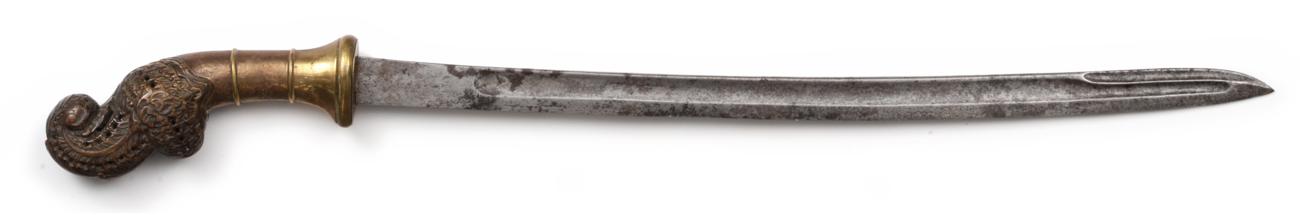 Lot 82 - A 19th Century Nias ";Balato"; (Sword), Sumatra, the 55.5cm single edge straight back steel...
