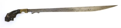 Lot 83 - A 19th Century Nias ";Balato"; (Sword), Sumatra, the 57.5cm single edge straight back steel...