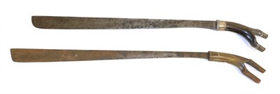 Lot 92 - A 19th Century Amanremu (Sword), Sumatra, the 52cm straight back steel blade broadening towards the