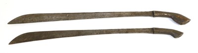 Lot 93 - A 19th Century Sumatran Rudus (Klewang), the 64.5cm single edge broad steel blade widening at...