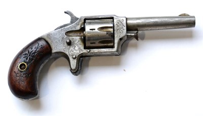 Lot 139 - A 19th Century American Six Shot Rimfire Pocket Revolver, with 6cm round barrel, the top of the...