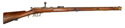 Lot 165 - A German Model 1865 Dreyse Needle-fire 'Jaeger' Rifle,  the 77cm octagonal steel barrel with triple