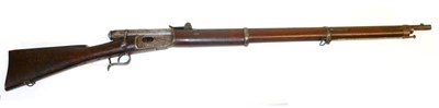 Lot 168 - A Swiss Vertelli Model 1871 Bolt Action .41 Rimfire Rifle, with 84cm blued steel barrel, hinged bow