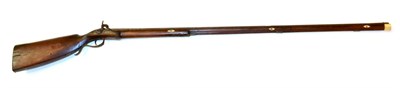 Lot 171 - A 19th Century Percussion Single Barrel Sporting Gun, possibly German or American, the 126cm...