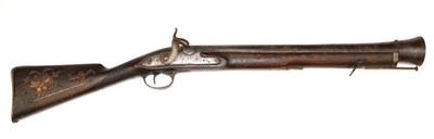 Lot 175 - An Early 19th Century Indian Percussion Blunderbuss, the 54.5cm barrel with fluting to the...