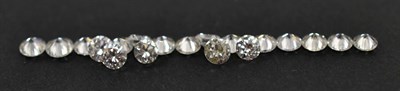 Lot 3009 - Nineteen Loose Round Brilliant Cut Diamonds, estimated diamond weight 0.15 carat each approximately
