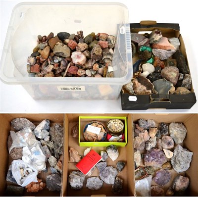Lot 3015 - A Quantity of Miscellaneous Artifacts, Mineral Specimens and Scottish Agates (in five boxes)