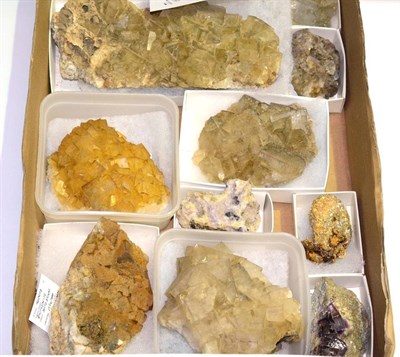 Lot 3030 - Ten Mineral Specimens From Coldstones Quarry, Greenhow Hill, Pately Bridge, North Yorkshire,...