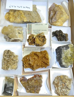 Lot 3031 - Eleven Mineral Specimens From North Yorkshire, including Fluorites, Calcites, Cerussite and...