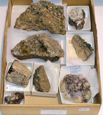 Lot 3037 - A Tray of Fluorite Specimens, mostly from Weardale and Allandale including specimens from...
