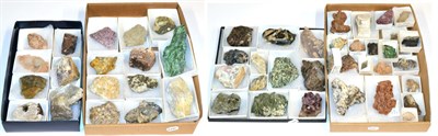 Lot 3045 - Four Trays of Worldwide Mineral Specimens, including Azurite from Burra South Australia and...