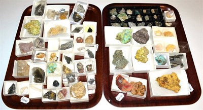 Lot 3050 - Two Trays of Worldwide Mineral Specimens, including Fluorite and Selenites