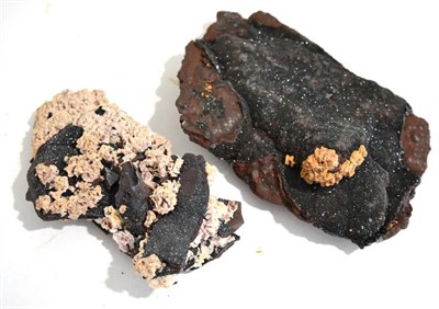 Lot 3055 - Two Display Specimens of Specurite with Dolomite on Kidney Haematite