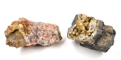Lot 3065 - Two Specimens, both from Coldstones Quarry, Greenhow Hill, North Yorkshire, one of purple...