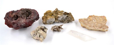Lot 3072 - Six Mineral Specimens, including Chalcedony Epimorph after Octahedral Fluorite crystals, Wheal Mary