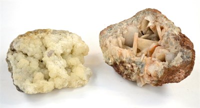 Lot 3087 - Two Large Mineral Specimens, comprising Calcite with nail head crystals from the Blackdene...