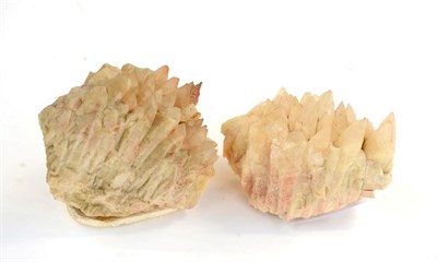 Lot 3095 - Two Dog Tooth Calcite Specimens Dulcote Quarry, Somerset