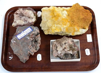 Lot 3104 - Four Mineral Specimens, including Specurite and Quartz from Florence Mine, Egremont and a large...