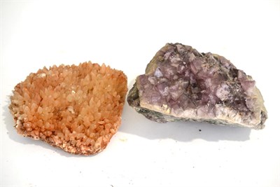 Lot 3109 - Two Large Display Mineral Specimens, one of purple Fluorite crystals on Quartz from the...