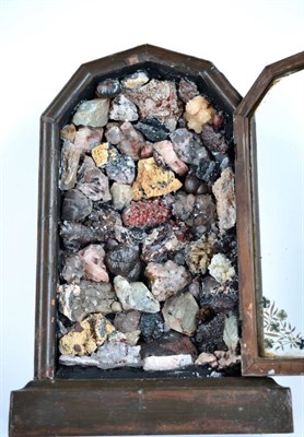 Lot 3117 - A Spar Box, containing minerals from the West Cumbrian iron mines, formerly an American mantel...