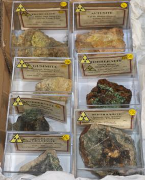 Lot 3182 - Collection of Radioactive Minerals, originally stock of Eden Minerals