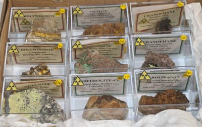 Lot 3183 - Collection of Radioactive Minerals, originally stock of Eden Minerals