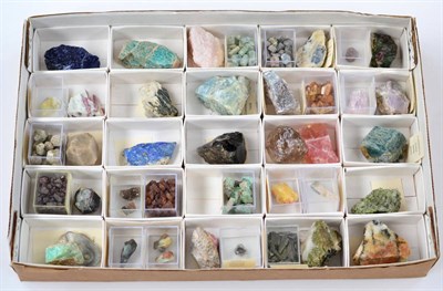 Lot 3192 - A Collection of Forty Semi-Precious Minerals, Boxes of Crystals and Single Crystals