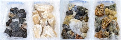 Lot 3193 - Four Plastic Trays of Mineral Specimens, from Alston Moor and Weardale including Fluorite,...