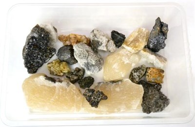 Lot 3195 - A Box Containing Varied Mineral Specimens, mostly from Alston Moor including Sphalerite and...