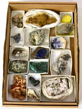 Lot 3202 - Sixteen Worldwide Specimens, including Hubnerite, Stibnite, Vanadinite, Tourmaline, Baryte etc