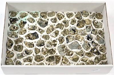 Lot 3203 - A Tray of Eighty Three Pyrite Specimens, from 9th September mine Madan Ore Field, Rhodope...