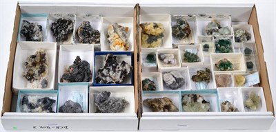 Lot 3220 - Two Trays of Mineral Specimens, from Northern England including Sphalerite and Galena from...