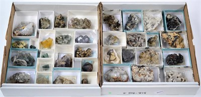 Lot 3221 - Two Trays of Mineral Specimens, from Alston Moor and Weardale including Fluorite, Sphalerite...