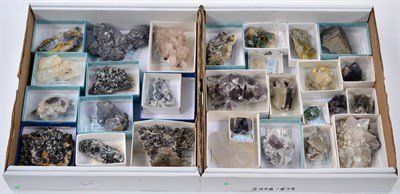 Lot 3222 - Two Trays of Mineral Specimens, from Alston Moor and Weardale including Sphalerite, Calcite and...