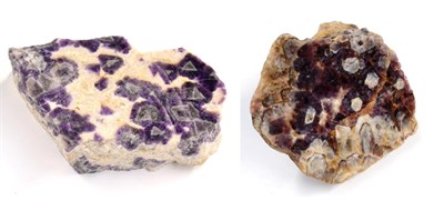 Lot 3225 - Two Polished Amethyst Specimens, the larger one from Old Kaolin Pit, Upper Tregeseal Valley, St...