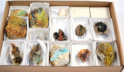 Lot 3232 - A Tray Containing Thirteen Specimens, from the Caldbeck Fells, Cumbria, including two...