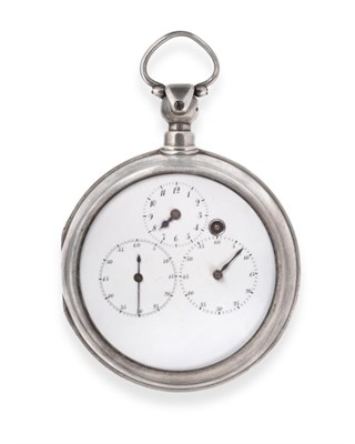 Lot 140 - A Rare Early 19th Century French Chronometer Deck Watch with a Regulator Dial Display, signed...