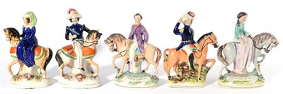 Lot 186 - A Pair of Staffordshire Pottery Figures of The Prince and Princess of Wales, mid 19th century, each
