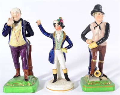Lot 188 - A Staffordshire Pottery Figure of Maria Foote as the Little Jockey, circa 1840, standing, right arm