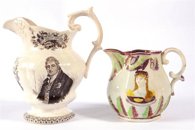 Lot 213 - A Staffordshire Pottery Princess Charlotte and Prince Leopold Marriage Commemorative Jug, circa...