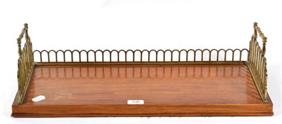 Lot 330 - A Victorian Satinwood Rectangular Tray, late 19th century, with brass three-quarter gallery and...