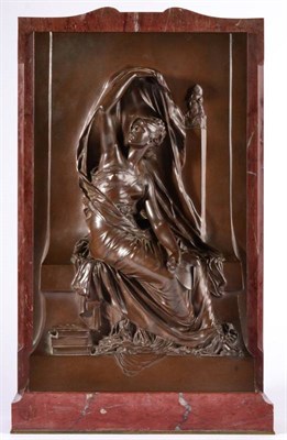 Lot 399 - After Henri Michel Antoine Chapu (French, 1833-1891): A Bronze Relief Panel, depicting a...