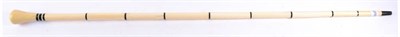 Lot 420 - A Late Victorian Ivory and Horn Walking Stick, 93cm long