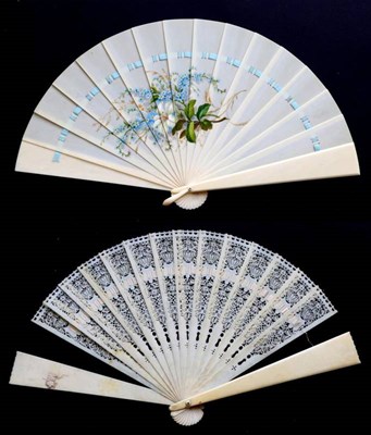 Lot 449 - A Late 19th Century Ivory Bris‚ Fan, with wide sticks, the guard plain, the inner sticks...