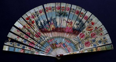 Lot 467 - An 18th Century Ivory Bris‚ Fan, with twenty-seven inner sticks and two guards, the whole...