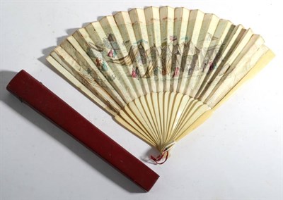 Lot 500 - Frost Fair Printed Upon The Thames January 29th 1740: A Rare 18th Century Fan, printed and hand...