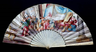 Lot 509 - Samson And Delilah: A Fine 18th Century Ivory Fan, depicting the moment when her servant cuts...