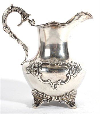 Lot 532 - An Early Victorian Scottish Silver Cream Jug, Robb & Whittet, Edinburgh 1839, baluster form...